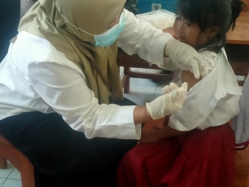 Kegiatan BIAS MR dan HPV dilaksanakan di SDN 1 ARDIREJO oleh Puskesmas Panji