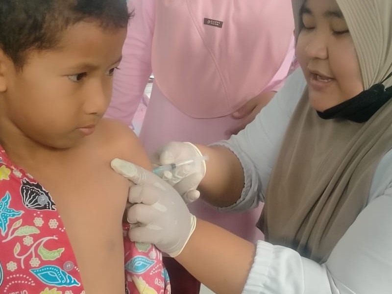 KEGIATAN BIAS MR DAN HPV DILAKSANAKAN DI SDN 1 ARDIREJO OLEH PUSKESMAS PANJI